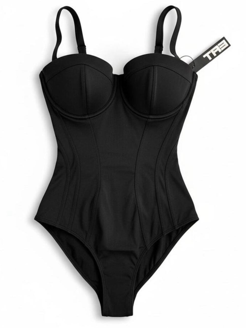 TA3 BLACK PUSHY TA3062 REG/ LONG D/DD Black 3X One-Piece Swimsuit NEW NWT